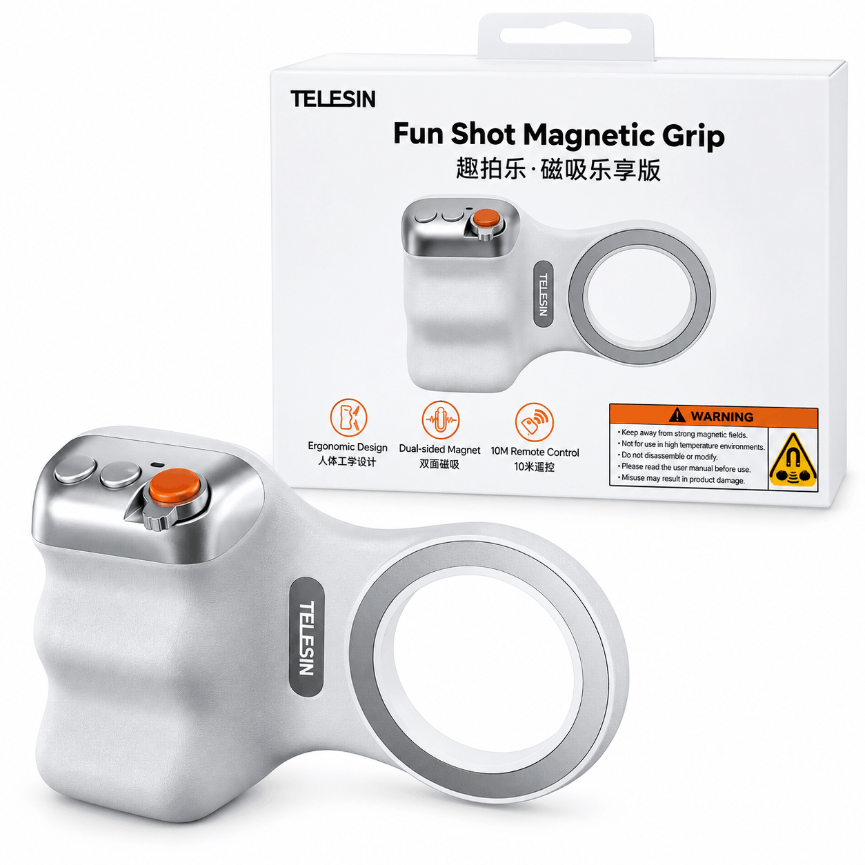 قیمت رینگ لایت سلفی تلسین مدل TELESIN FUNSHOT magnetic grip