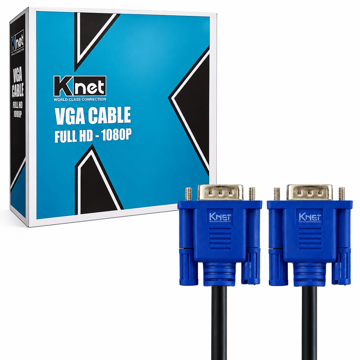 قیمت کابل مانیتور کی نت مدل Knet K-CVGA0200 VGA Full HD طول 20 متر