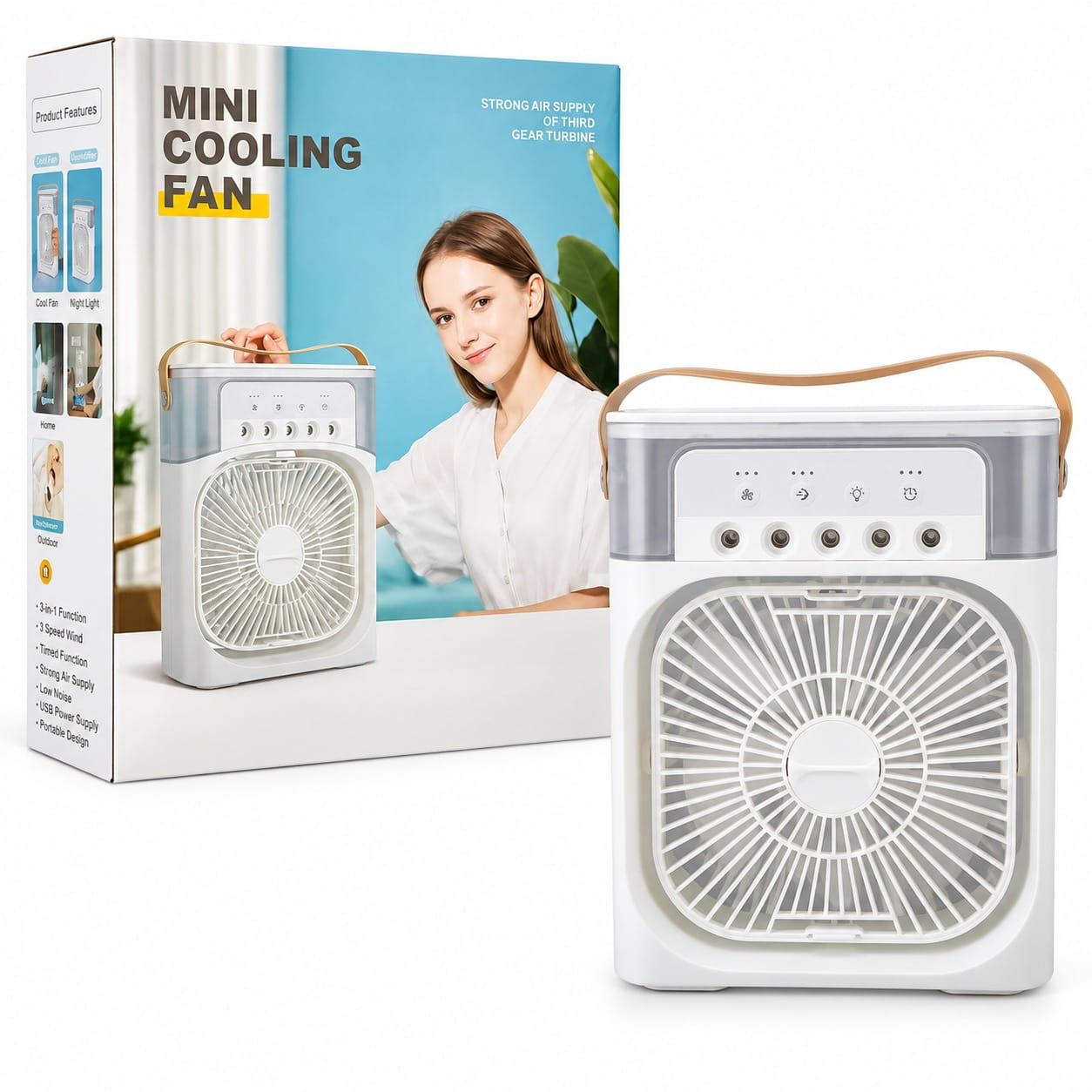 قیمت پنکه رومیزی Mini Cooling FAN 3in1 سفید