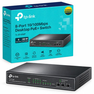 قیمت هاب سوئیچ 8 پورت تی پی لینک مدل TP-LINK SF1008P 8-Port Desktop Switch with 4-Port PoE