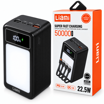 خرید پاوربانک لیامی مدل LIAMI LM7050 50000mAh 22.5W