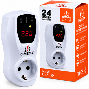خرید محافظ برق آنالوگ ارت دار کولر امگا مدل OMEGA G1100