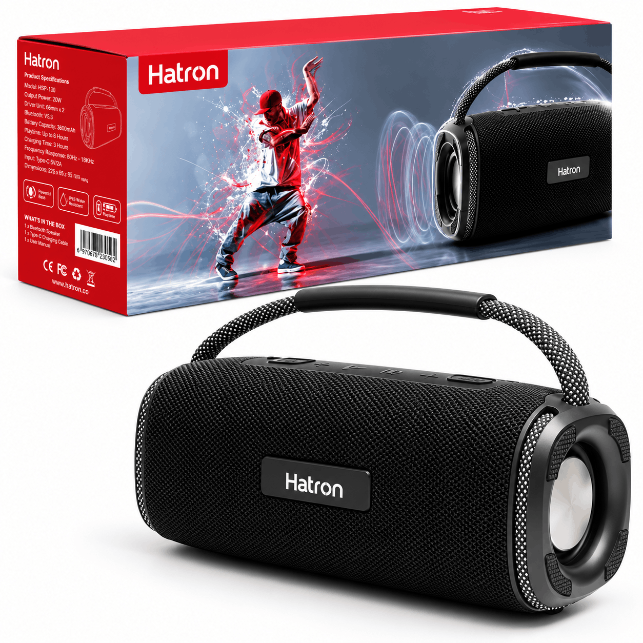 خرید اسپیکر بلوتوثی پرتابل هترون مدل Hatron HBS510
