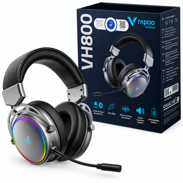 خرید هدست بی سیم گیمینگ رپو مدل RAPOO VH800 مشکی