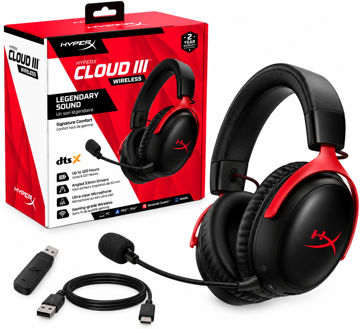قیمت هدست بی سیم گیمینگ هایپر ایکس مدل HYPERX CLOUD III WIRELESS مشکی قرمز