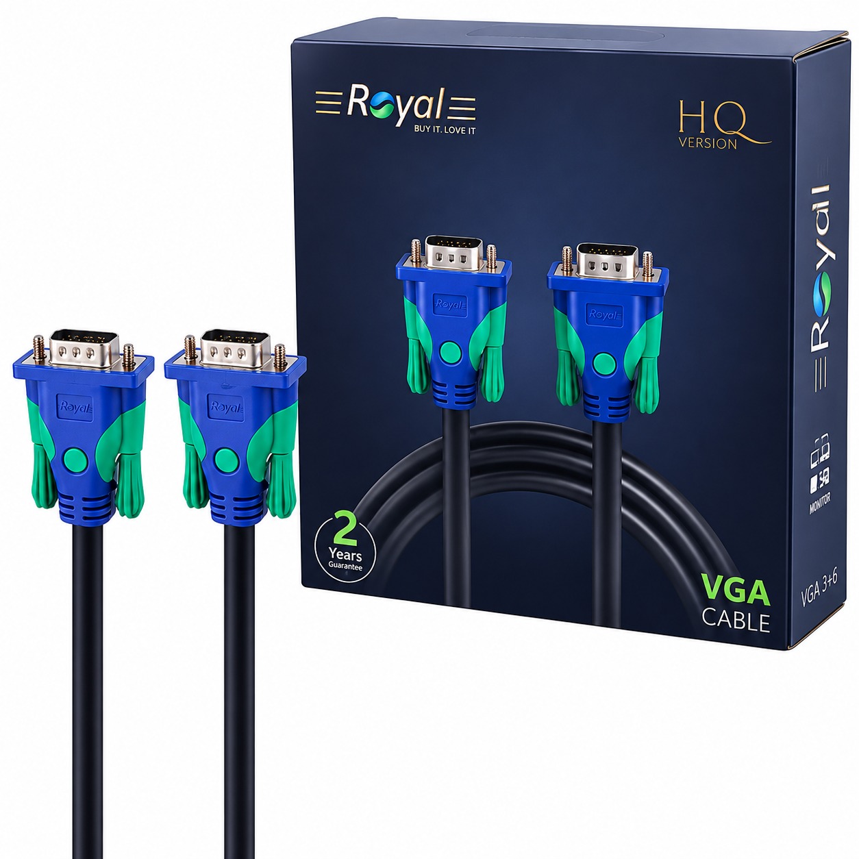 قیمت کابل مانیتور رویال مدل ROYAL VGA 3+6 BOX طول 30 متر