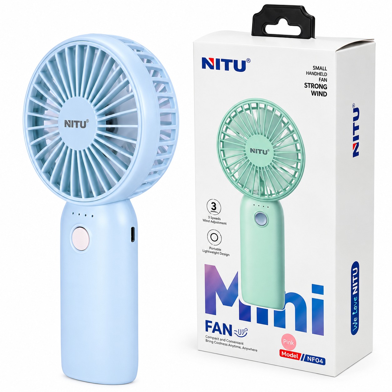 مشخصات پنکه شارژی پرتابل نیتو مدل NITU NF04