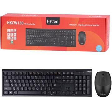 خرید کیبورد و ماوس بی سیم هترون مدل HKCW130 Hatron