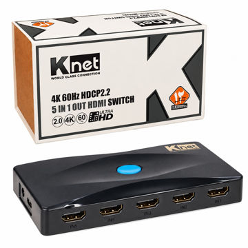 قیمت سوئیچ HDMI کی نت مدل KNET K-S725 4K 5PORT