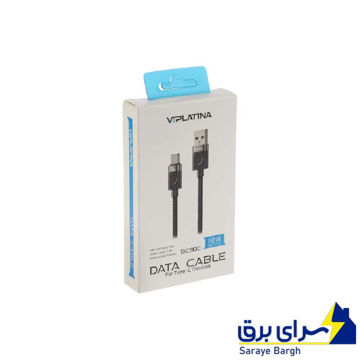 قیمت کابل شارژ تایپ سی وی آی پلاتینا مدل VIPLATINA BC90C 18W مشکی طول 1 متر