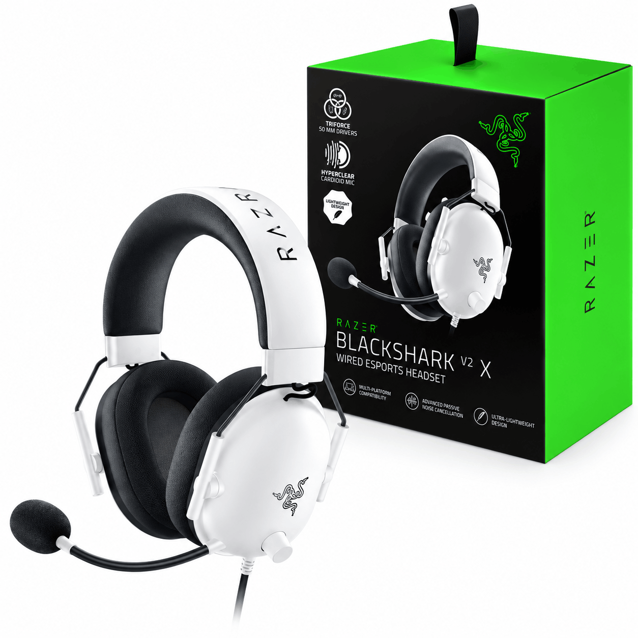 قیمت گیمینگ سیم دار ریزر مدل RAZER BlackShark V2 X سفید