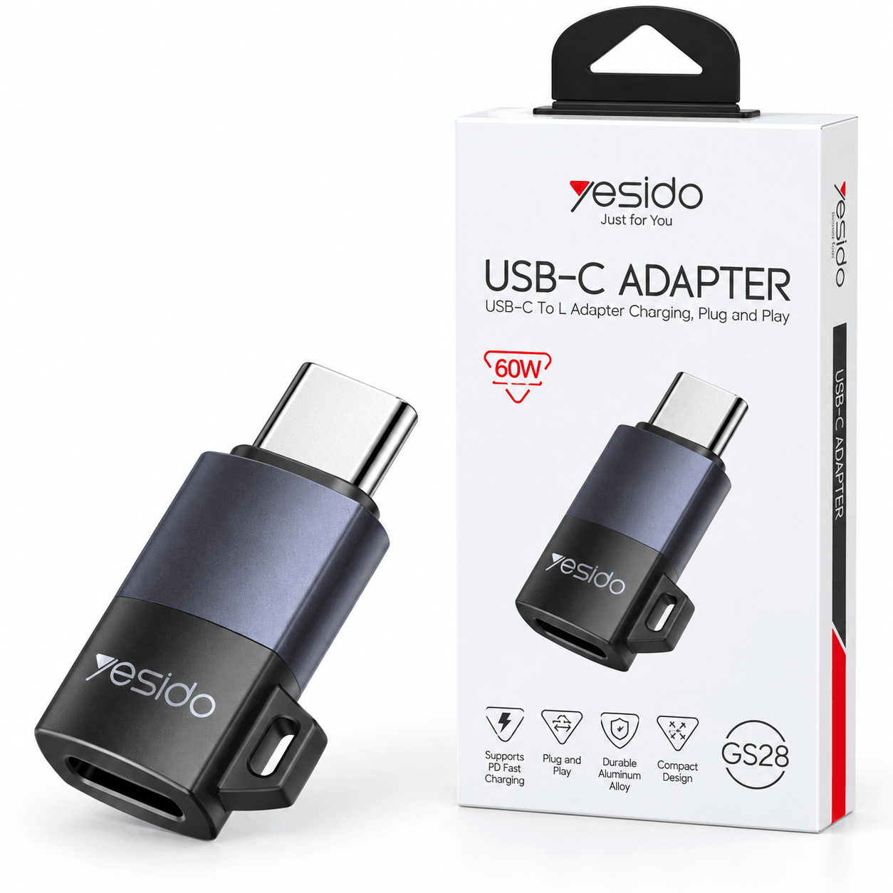 خرید مبدل یسیدو مدل Yesido GS28 OTG USB-C To USB-L 