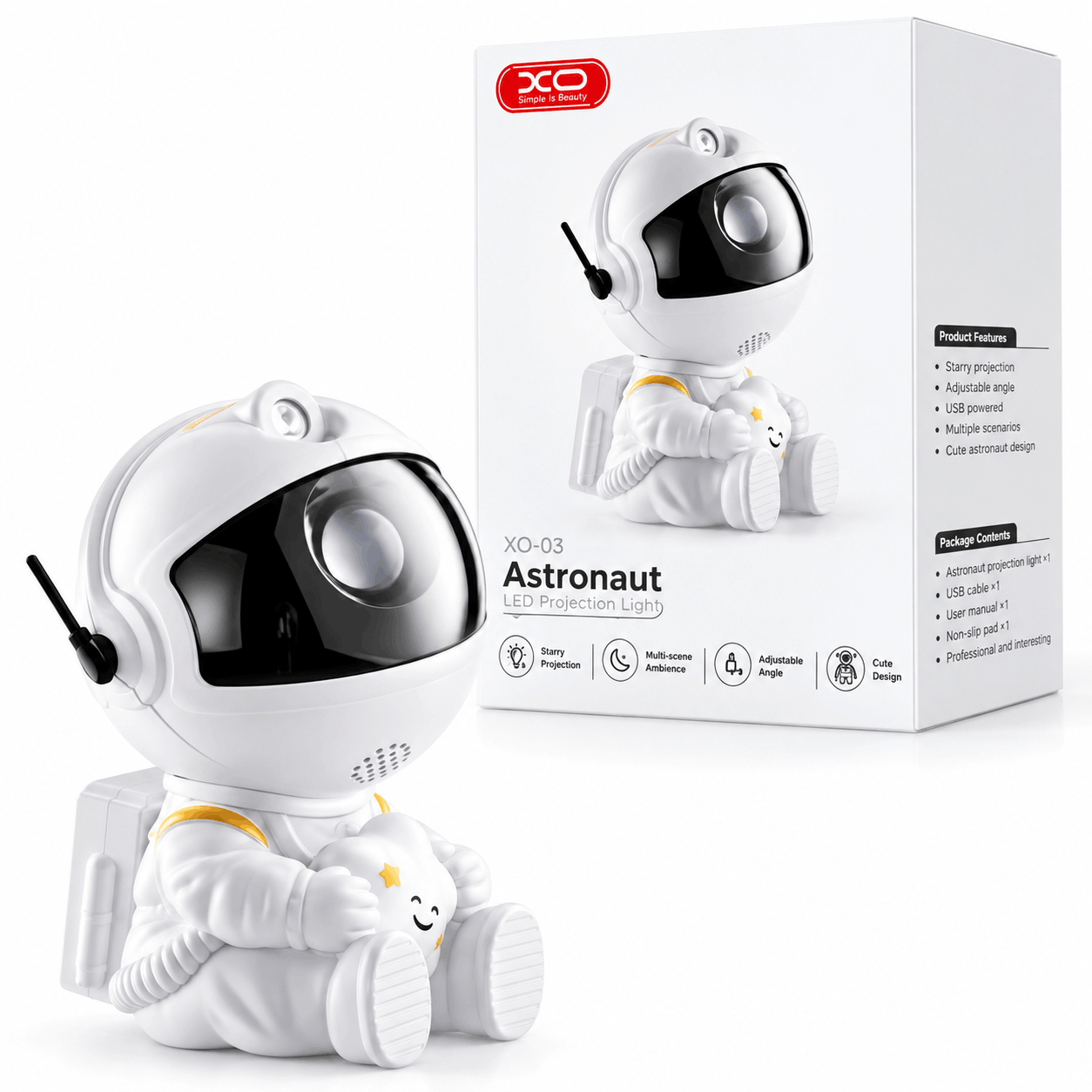 خرید پروژکتور آسمان و ستاره طرح فضانورد ایکس او XO CF4 Astronaut