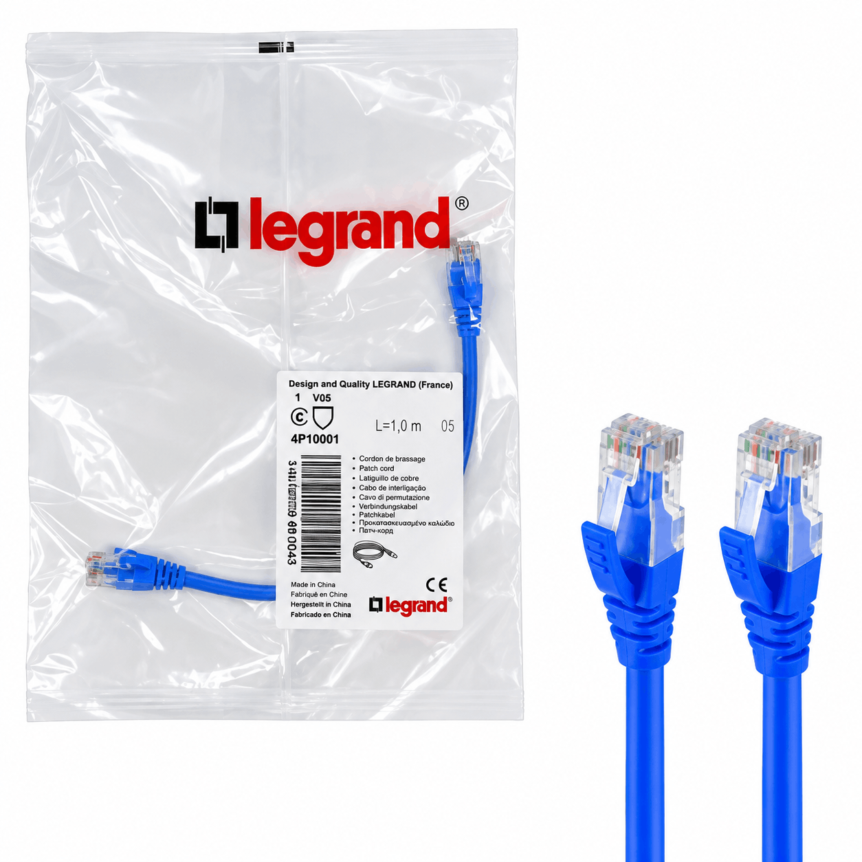 خرید کابل پچکورد لگرند مدل legrand CAT6 طول 0.3 متر