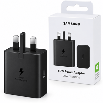 خرید کلگی شارژر سامسونگ مدل SAMSUNG EP-T6010NBE 3-PIN 60W مشکی