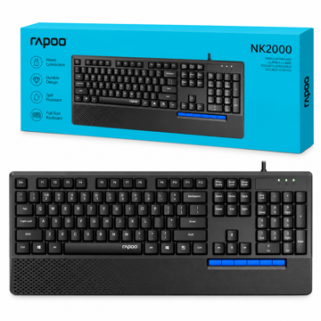 خرید کیبورد سیم دار رپو RAPOO NK2000 مشکی