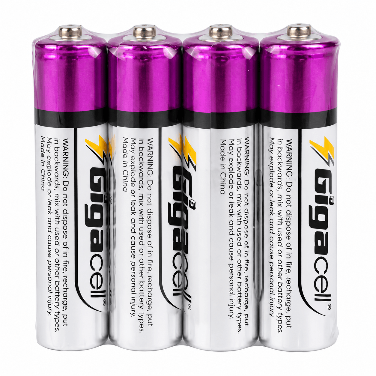 خرید باتری ساده نیم قلم گیگاسل مدل Gigacell Max Power Heavy Duty AAA شیرینگ بسته 4 عددی