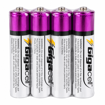 خرید باتری ساده نیم قلم گیگاسل مدل Gigacell Max Power Heavy Duty AAA شیرینگ بسته 4 عددی