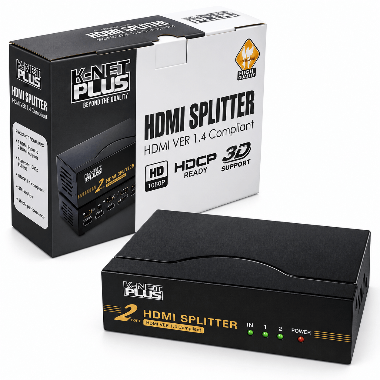 خرید اسپلیتر HDMI کی نت پلاس مدل KNET Plus KPS642 2PORT 1080P
