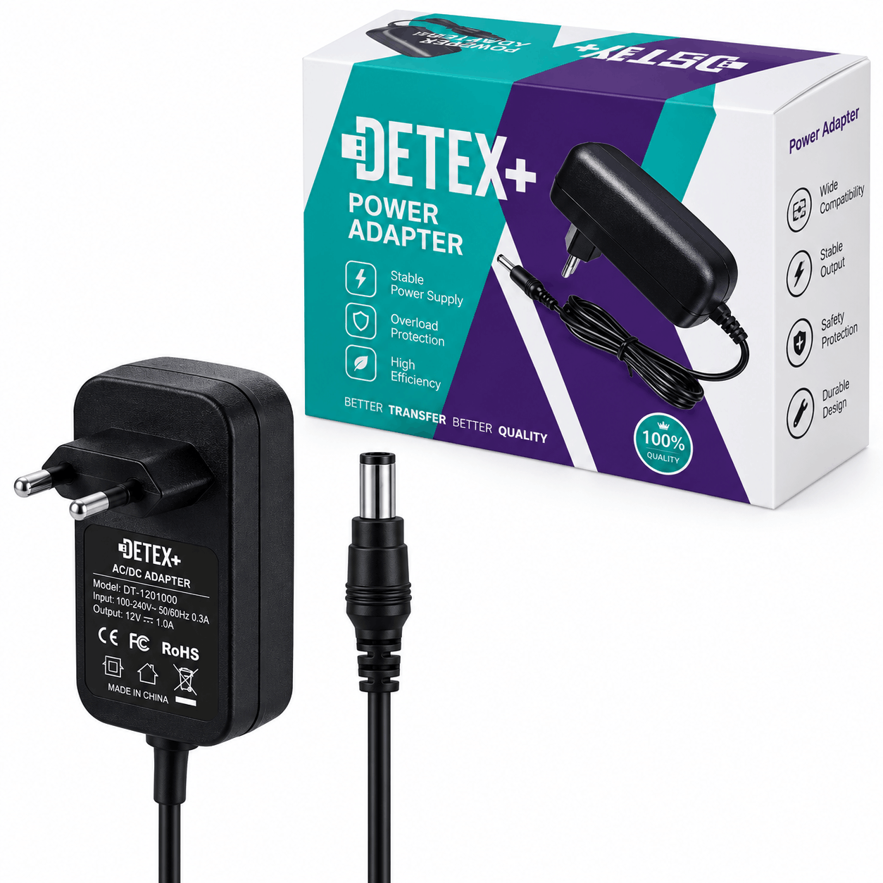 خرید آداپتور برق دتکس پلاس مدل DETEX+ DA143 14V 3A