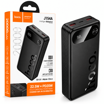 خرید پاوربانک هوکو مدل HOCO J154A 20000mAh 22.5W مشکی