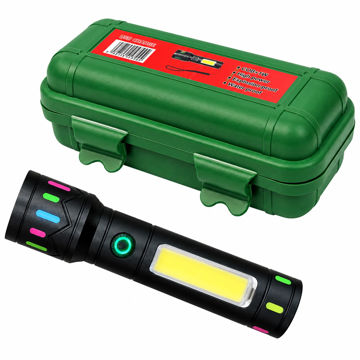 قیمت چراغ قوه پلیسی پک سبز مدل Flashlight COB+XPE LED 801