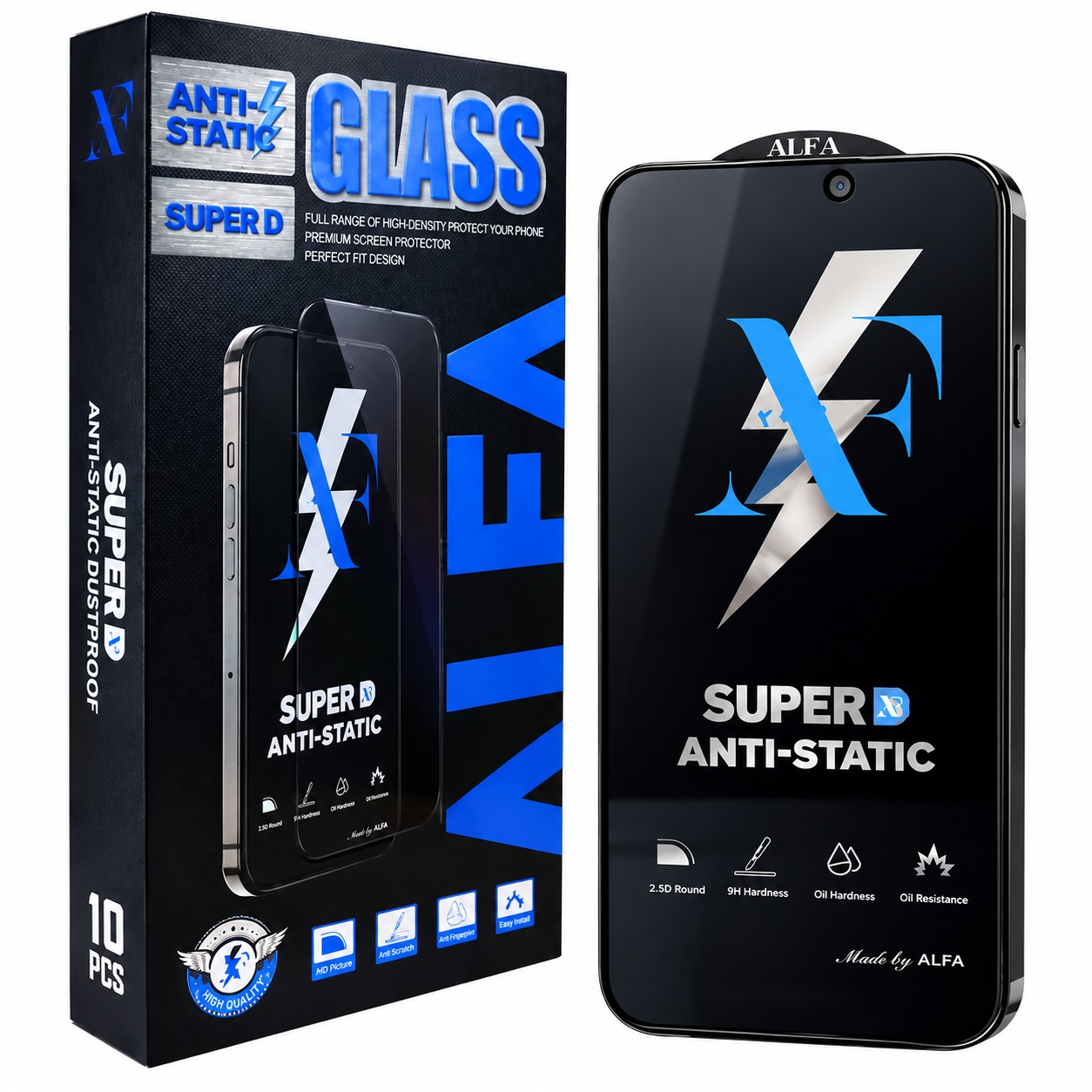قیمت گلس آنتی استاتیک آلفا مدل ALFA AntiStatic SAMSUNG A10/A10S/M10/NOTE7