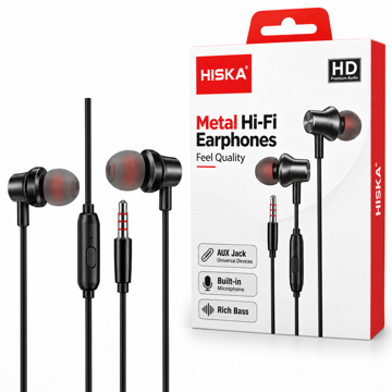 خرید هندزفری سیم دار هیسکا HISKA HK-739 مشکی