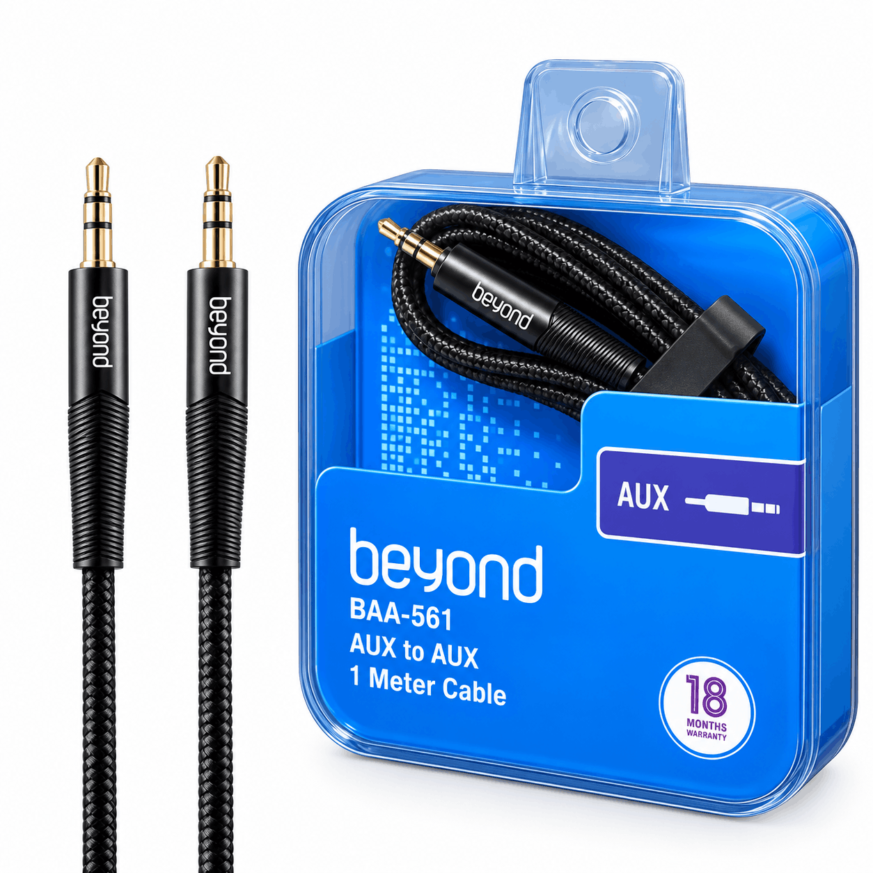 خرید کابل صدا بیاند مدل BEYOND BAA-561 مشکی طول 1 متر