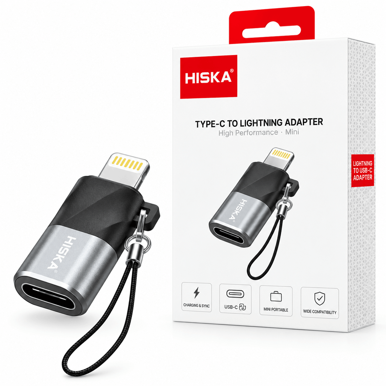 خرید مبدل OTG هیسکا مدل HISKA H7 Type-C to Lightning