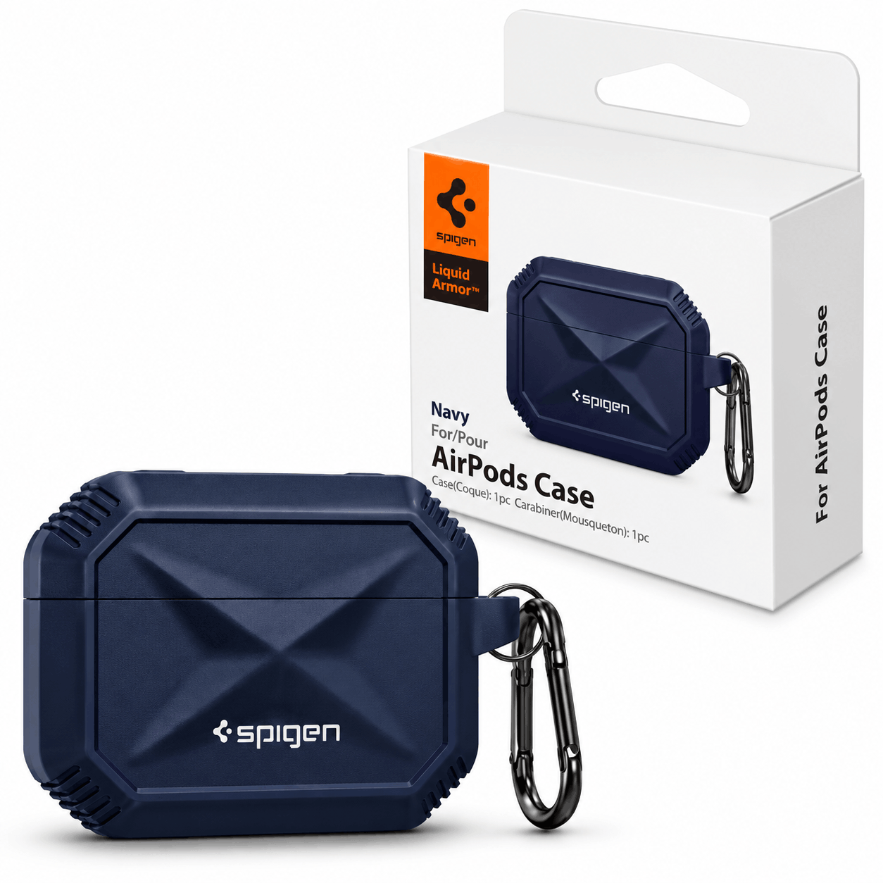 قیمت کاور ایرپاد اسپیگن مدل SPIGEN Airpod 4 Silicon سرمه ای