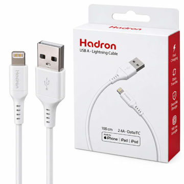 خرید کابل شارژ لایتنینگ هادرون مدل HADRON A-L01 سفید طول 1 متر