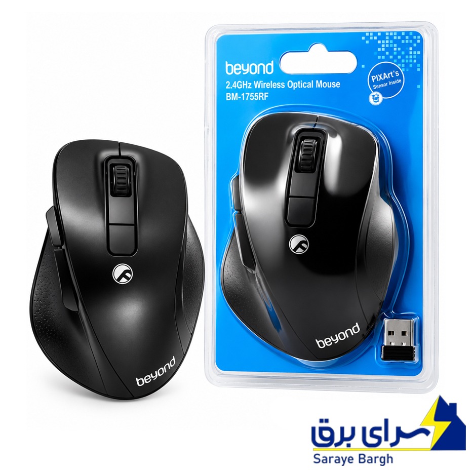 قیمت ماوس بی‌سیم بیاند مدل BEYOND BM-1755RF مشکی