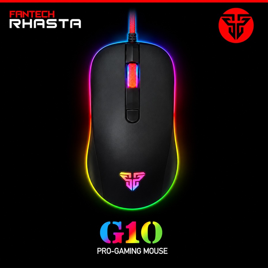 خرید ماوس سیم دار گیمینگ فنتک مدل FANTECH RHASTA G10 مشکی