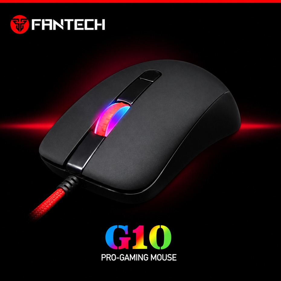 مشخصات ماوس سیم دار گیمینگ فنتک مدل FANTECH RHASTA G10 مشکی