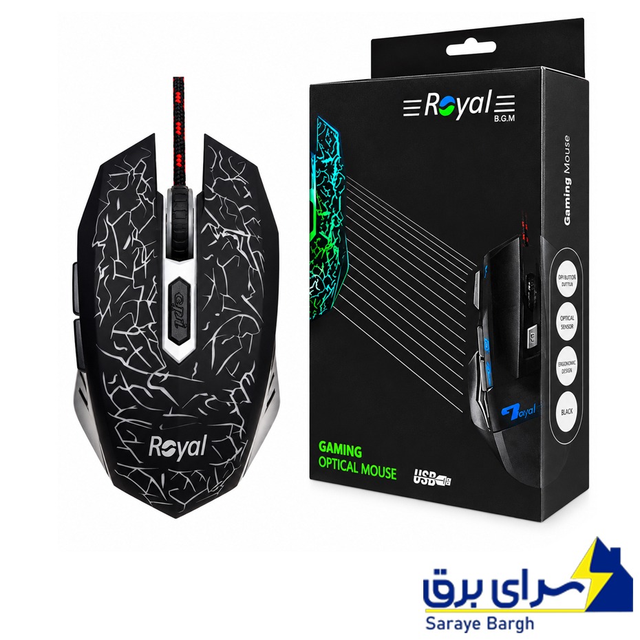 قیمت ماوس گیمینگ سیمی رویال مدل ROYAL MG-400