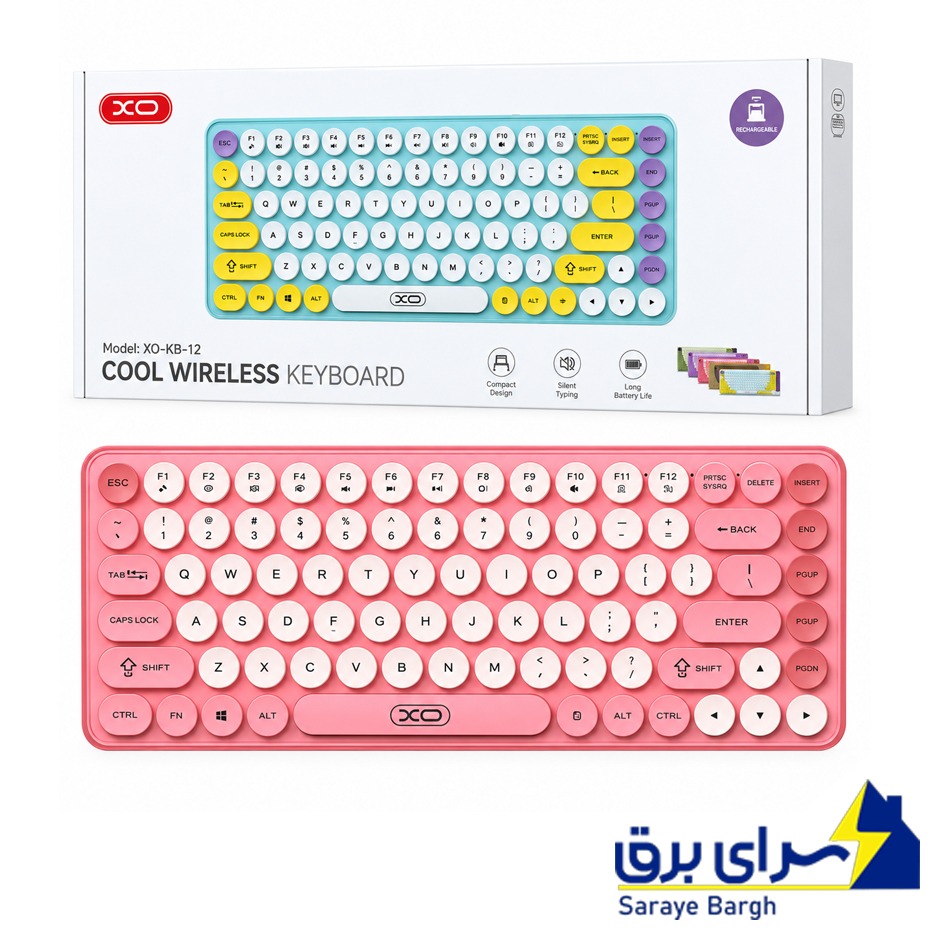 قیمت کیبورد بی سیم ایکس او مدل XO KB-12