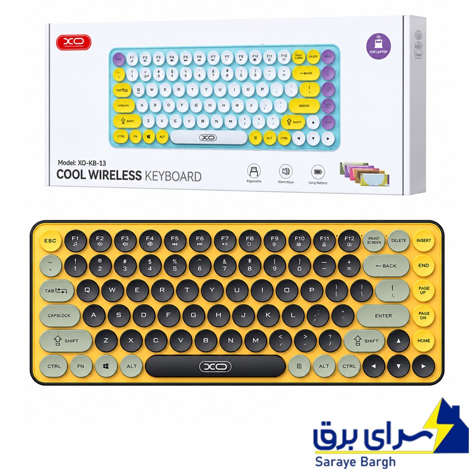 مشخصات کیبورد بی سیم ایکس او مدل XO KB-12
