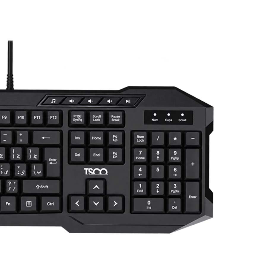 مشخصات کیبورد سیمی تسکو مدل TSCO TK 8042