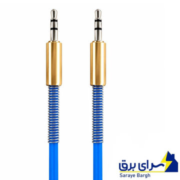 قیمت کابل صدا موکسوم مدل MOXOM AUX-63 بدون پک آبی طول 1.5 متر