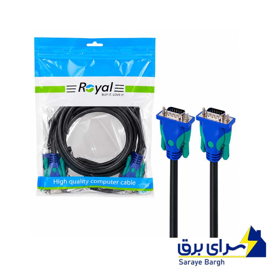 خرید کابل مانیتور رویال مدل ROYAL VGA 3+6 طول 3 متر