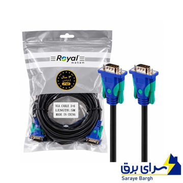 خرید کابل مانیتور رویال مدل ROYAL VGA 3+6 طول 5 متر