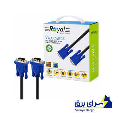 خرید کابل VGA مانیتور رویال مدل ROYAL VGA 3+4 BOX طول 30 متر