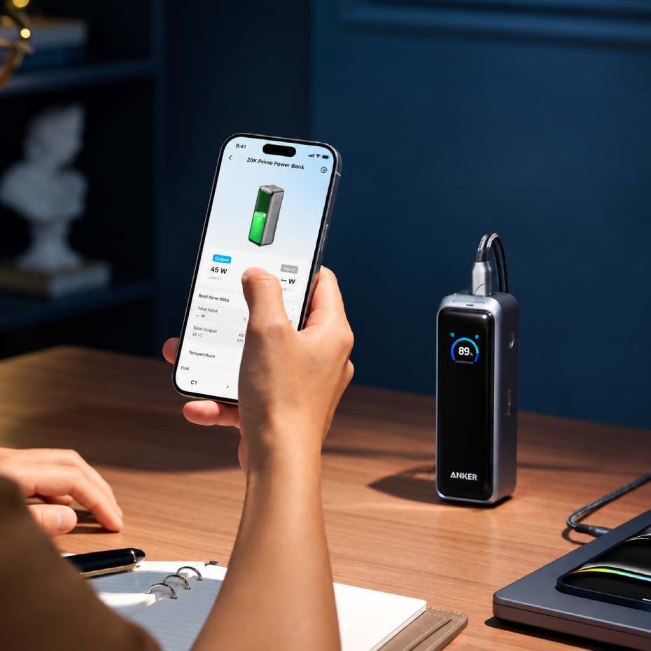 مشخصات پاوربانک 20000mAh انکر مدل ANKER A110BH11 Ultra Fast Charging 220W مشکی