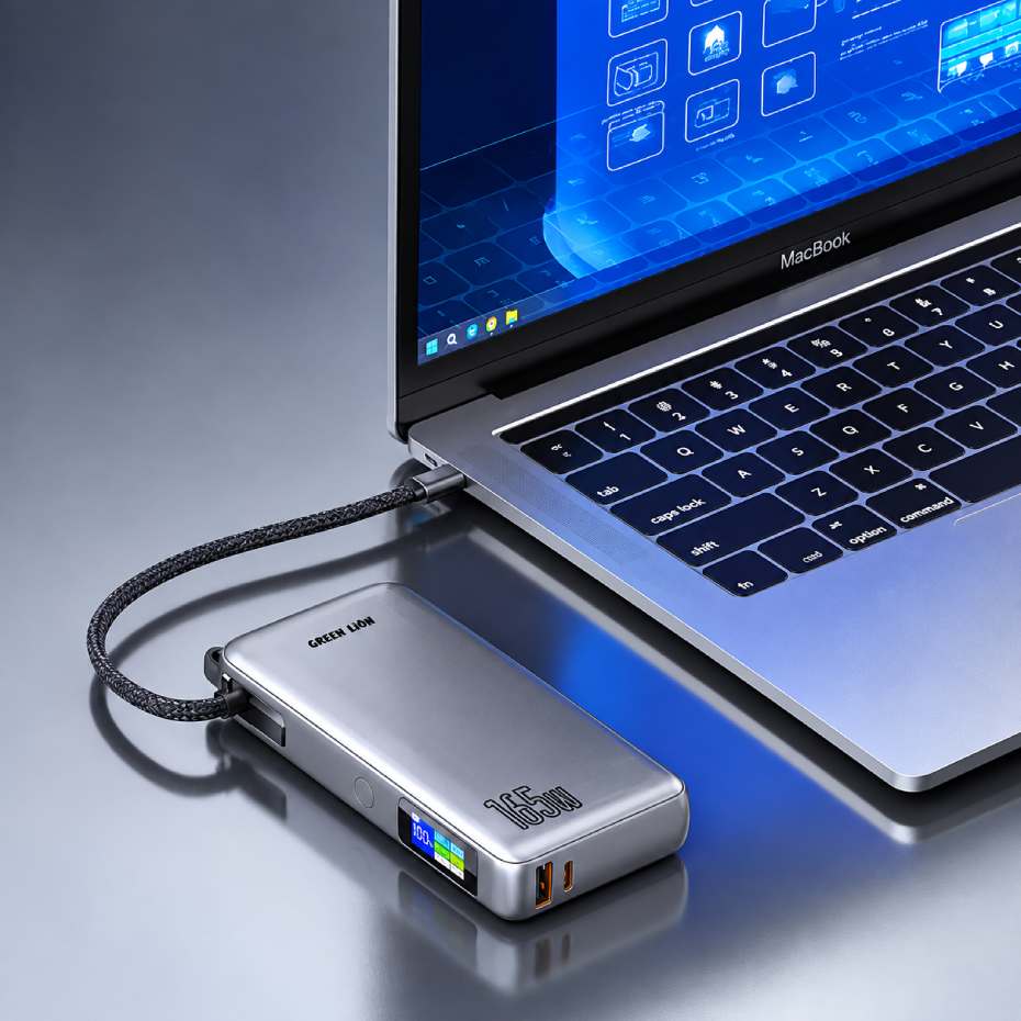 قیمت پاوربانک 20000mAh گرین لاین مدل GREEN LION Tron X GL-PX53 توان 165W