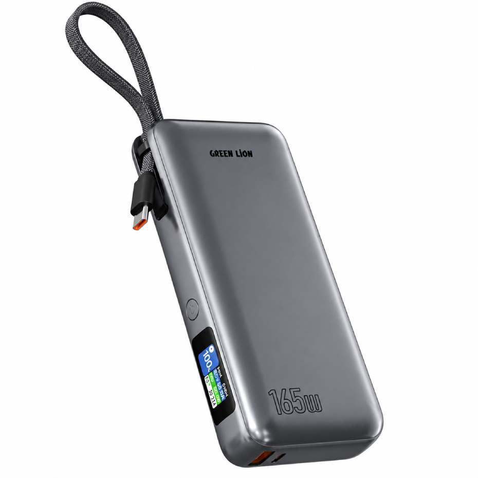 مشخصات پاوربانک 20000mAh گرین لاین مدل GREEN LION Tron X GL-PX53 توان 165W