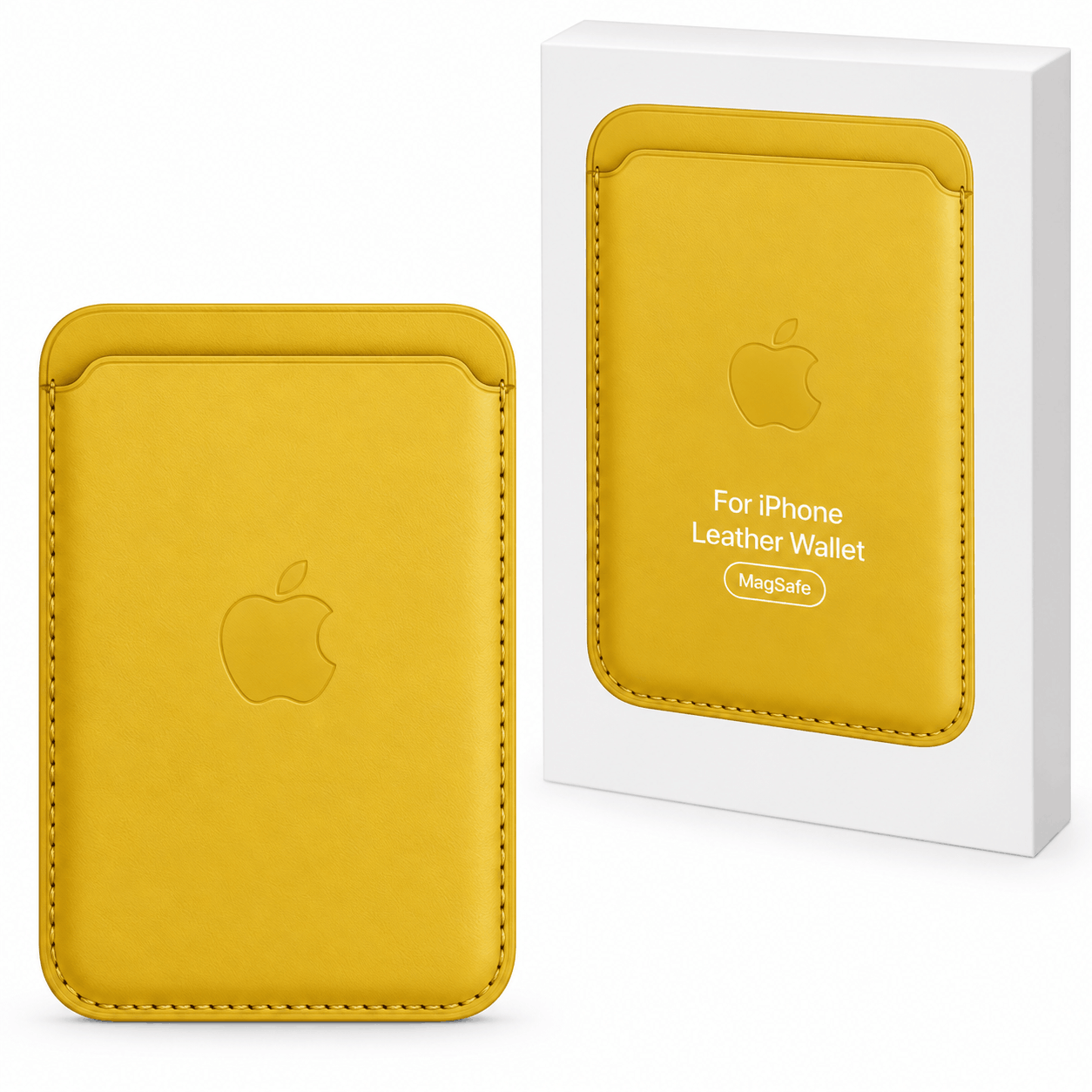 خرید  جا کارتی مگ سیف دار مدل اپل WALLET MAGSAFE خردلی