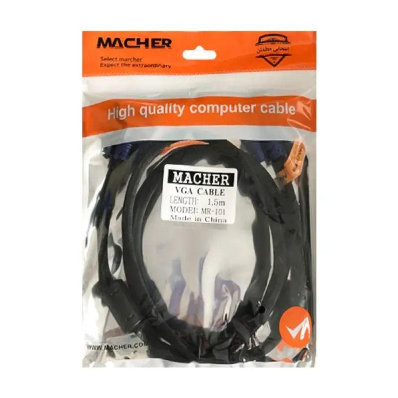 خرید کابل مانیتور مچر مدل MACHER MR-101 VGA طول 1.5 متر