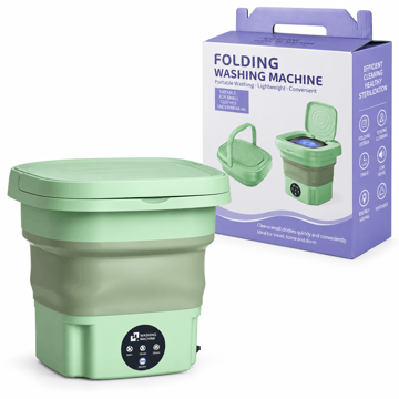 خرید مینی واش و ماشین لباسشویی تاشو پرتابل فولدینگ مدل Folding Washing Machine سبز