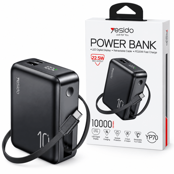خرید پاوربانک یسیدو مدل YESIDO YP70 10000mAh 22.5W